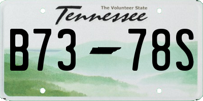 TN license plate B7378S