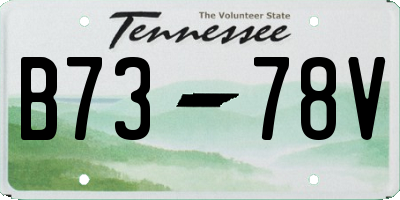 TN license plate B7378V