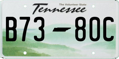 TN license plate B7380C