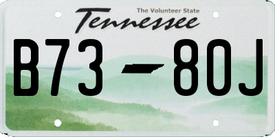 TN license plate B7380J