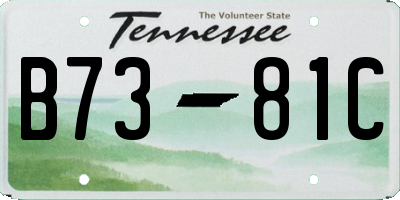 TN license plate B7381C