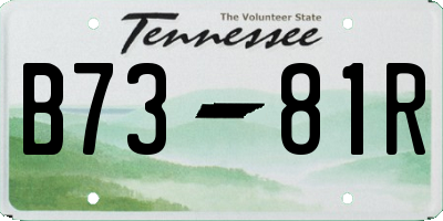 TN license plate B7381R