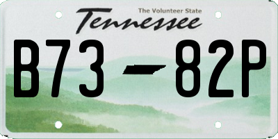 TN license plate B7382P