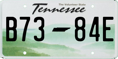 TN license plate B7384E
