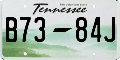 TN license plate B7384J