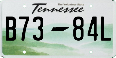 TN license plate B7384L