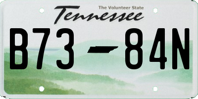 TN license plate B7384N