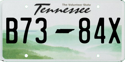 TN license plate B7384X