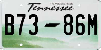 TN license plate B7386M