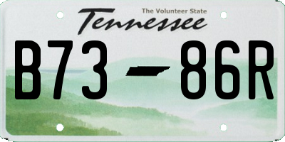 TN license plate B7386R