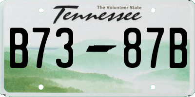 TN license plate B7387B