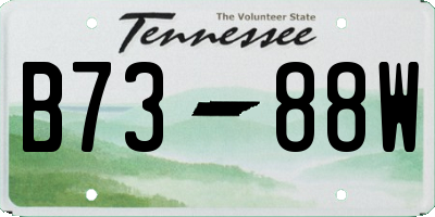 TN license plate B7388W