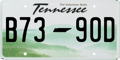 TN license plate B7390D