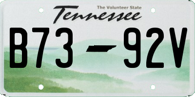 TN license plate B7392V
