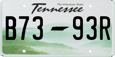 TN license plate B7393R