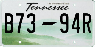 TN license plate B7394R
