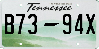 TN license plate B7394X