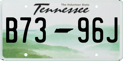 TN license plate B7396J