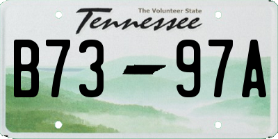 TN license plate B7397A