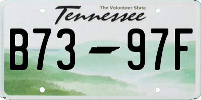 TN license plate B7397F