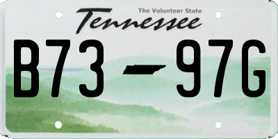 TN license plate B7397G