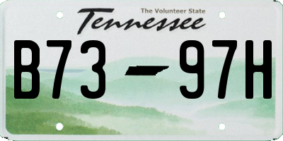 TN license plate B7397H