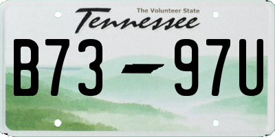 TN license plate B7397U