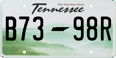 TN license plate B7398R
