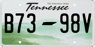 TN license plate B7398V