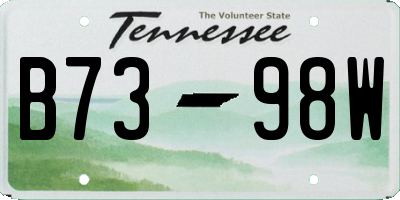 TN license plate B7398W