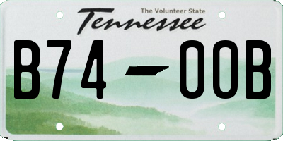 TN license plate B7400B