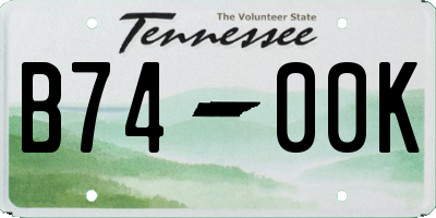 TN license plate B7400K