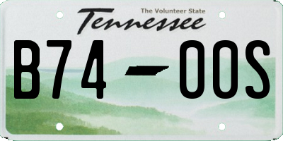 TN license plate B7400S