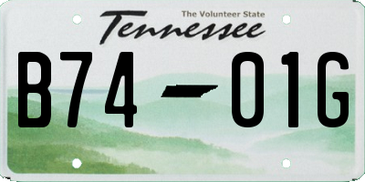 TN license plate B7401G