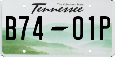 TN license plate B7401P