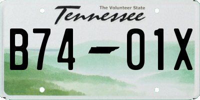 TN license plate B7401X