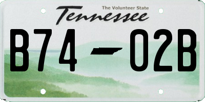 TN license plate B7402B