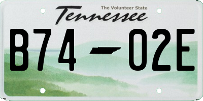 TN license plate B7402E