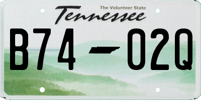 TN license plate B7402Q