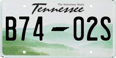 TN license plate B7402S