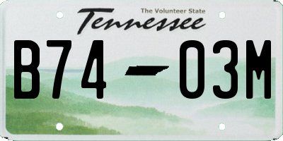 TN license plate B7403M
