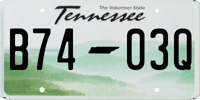 TN license plate B7403Q