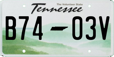 TN license plate B7403V