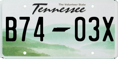 TN license plate B7403X