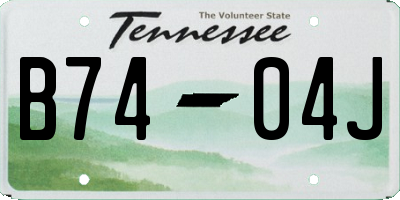 TN license plate B7404J