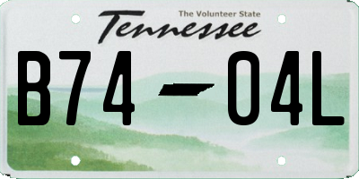 TN license plate B7404L