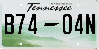 TN license plate B7404N