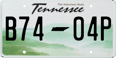 TN license plate B7404P