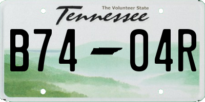 TN license plate B7404R