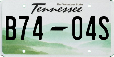 TN license plate B7404S